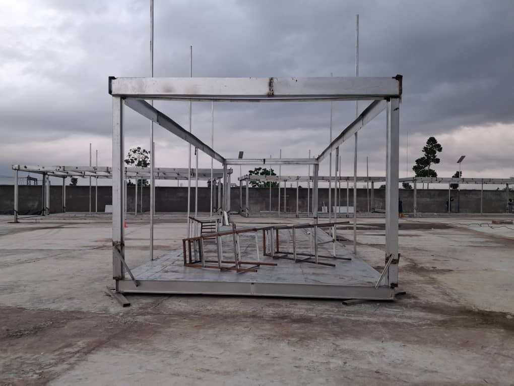 Bare steel box skeleton framework - Structural integrity proof